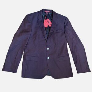 HUGO Boss NWT Mens Angelica Arti Italian Fabric 42R Ex Slim MAROON Blazer Jacket